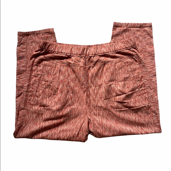 Anthropologie Striped Linen Red Motif Pants Large - Picture 2 of 14